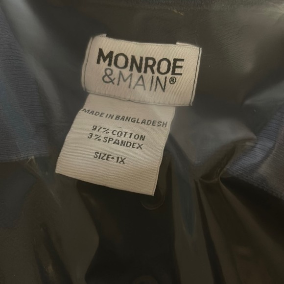 Gifted!  Monroe & Main Polo Dress Collared Navy Casual Short Sleeve Knee Length - Picture 12 of 15